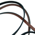 Close-up of Supco LB29897 dryer drive belt with black and brown rubber textures from XPart Supply