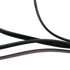 Close-up of black Supco LB29897 dryer drive belt with ribbed design against black background