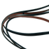 Close-up view of black and brown Supco LB29897 dryer drive belt against a black background