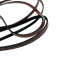 Close-up of Supco LB29897 dryer drive belt showing belt texture and markings on black background
