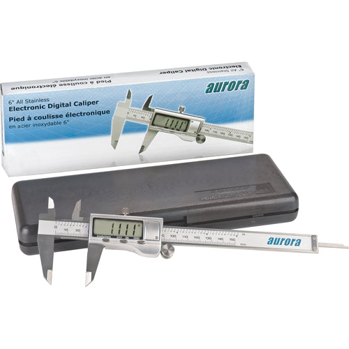 Electronic Digital Calipers, 0.001" (0.03 mm) Resolution, 0 - 6" (0 - 152 mm) Range