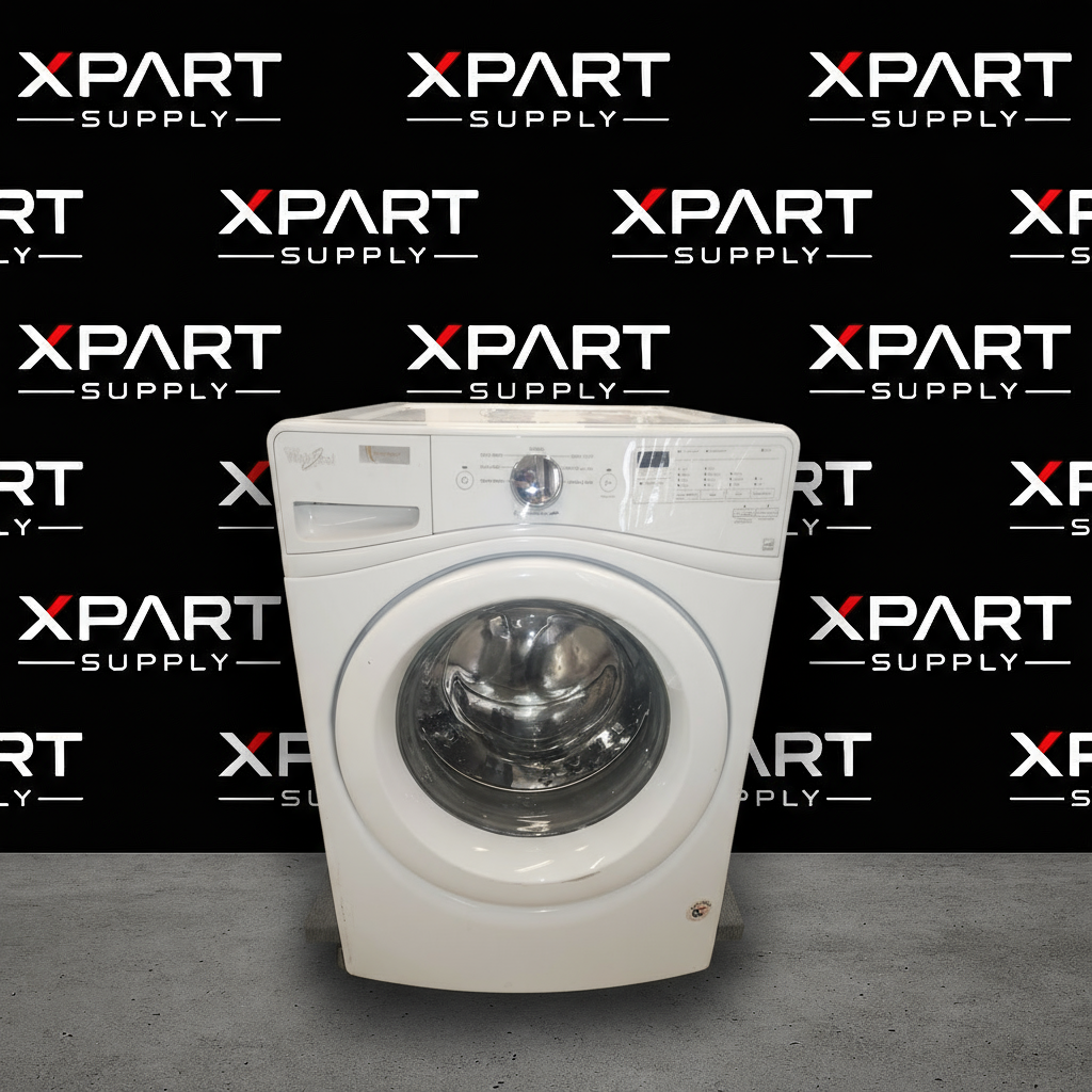 Used Front Load Washer with XPart Supply branded background