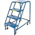 Rolling Step Ladder, 4 Steps, 18" Step Width, 37" Platform Height, Steel