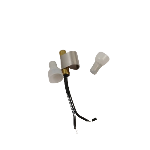 XPart Supply W10316760 refrigerator thermostat replacement with wiring and connectors on black background