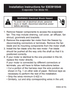 Installation instructions sheet for XPart Supply evaporator fan motor kit warning of electrical shock hazards
