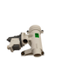 XPart Supply white washing machine drain pump with electrical connector and mounting brackets