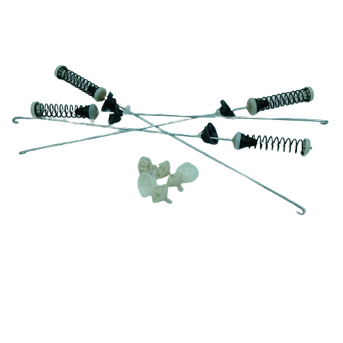 XPart Supply W11396716 washer suspension rod kit with springs and clips on black background