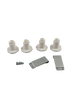 W10869845 dryer stacking kit with white plastic spacers metal brackets and screws from XPart Supply