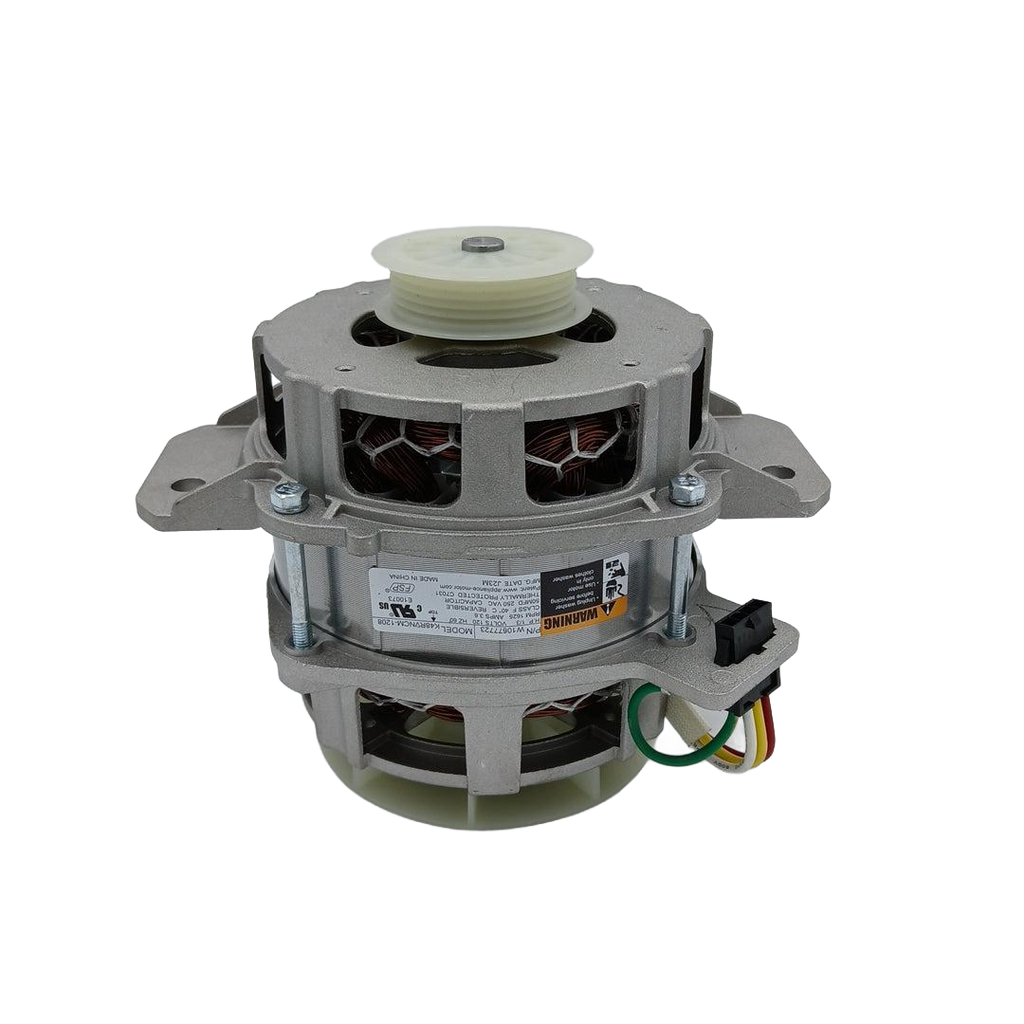 XPart Supply W11026785 washer drive motor replacement with sturdy metal frame and pulley