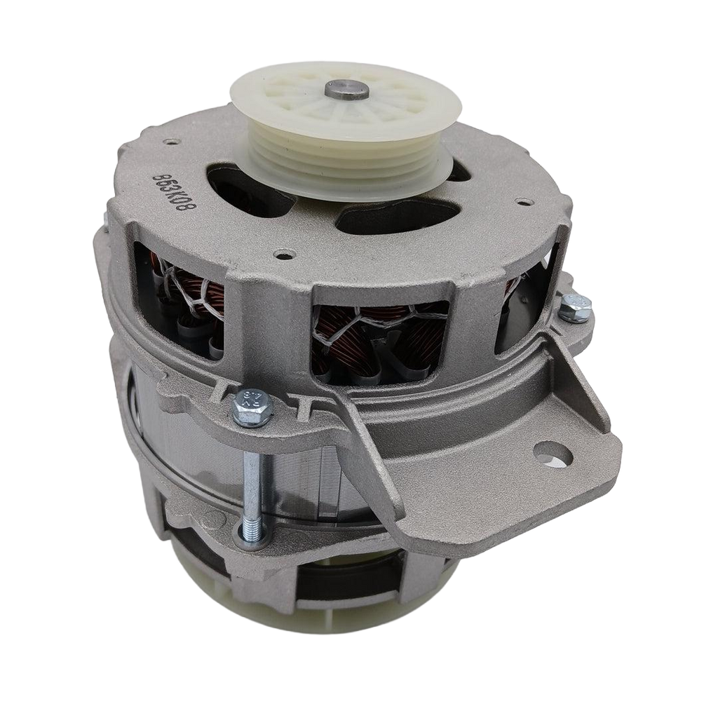 XPart Supply W11026785 washer drive motor replacement showing metal housing and pulley