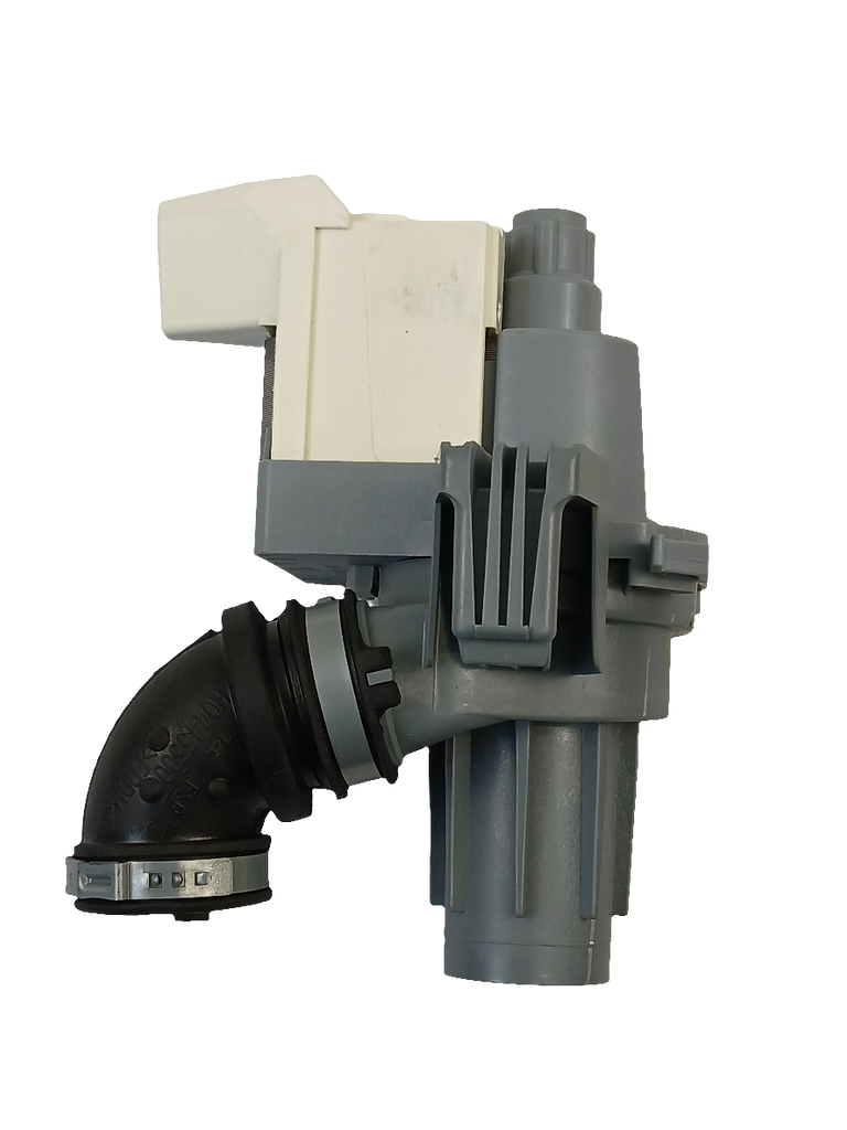 Gray and white W11612326 dishwasher replacement part with black hose attachment from XPart Supply