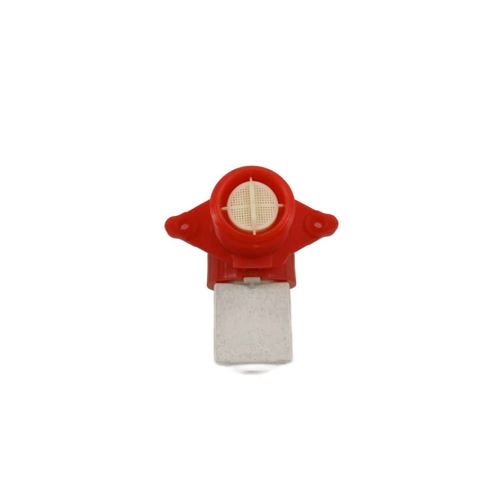 W11688994 washer water inlet valve in red and metal from XPart Supply for washing machine water control
