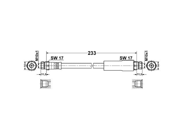 Brake Hose 24-5204-0233-3-02