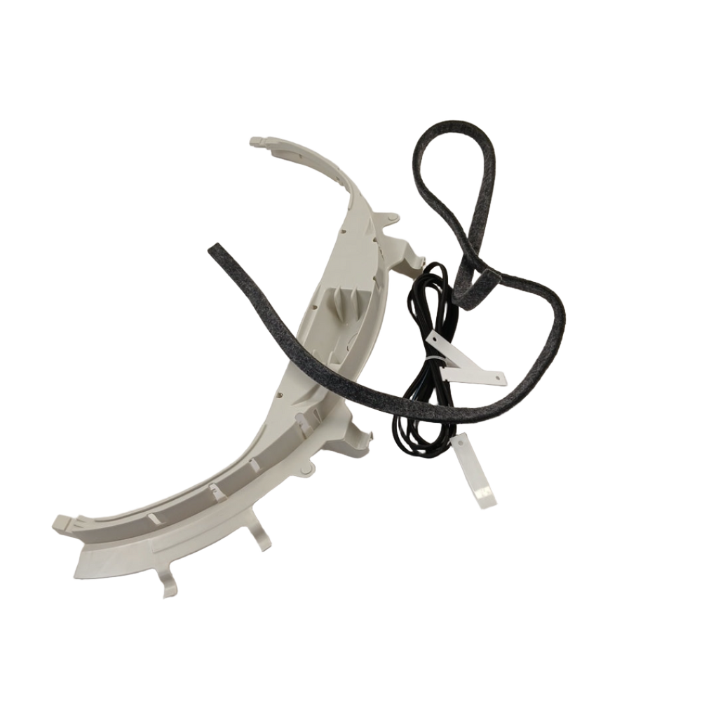 WE49X20697 dryer maintenance kit by XPart Supply including white plastic drum glide and black felt seal