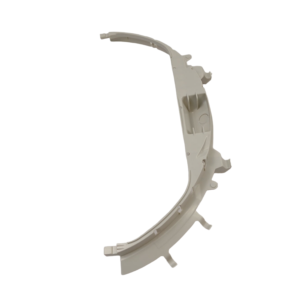 White curved plastic component from XPart Supply WE49X20697 dryer maintenance kit for appliance repair