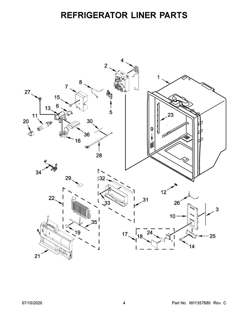 W10887788 Refrigerator Light Module - XPart Supply