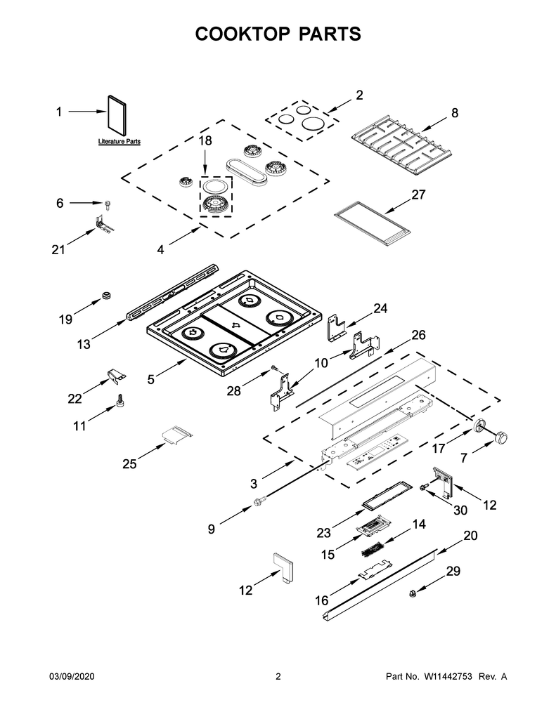 W11605764 Oven Cap Burner - XPart Supply