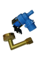 W10648041 dishwasher water inlet valve blue plastic solenoid with brass elbow connector XPart Supply
