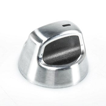 WPW10160371 replacement knob for stove stainless steel control knob with black inset and pointer