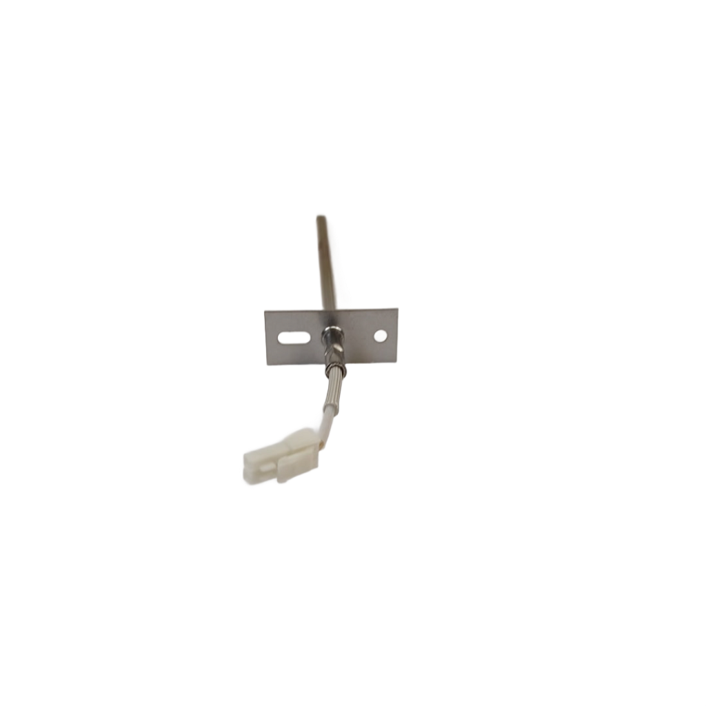 WPW10181986 oven temperature sensor stainless steel probe with mounting bracket and white connector for range ovens