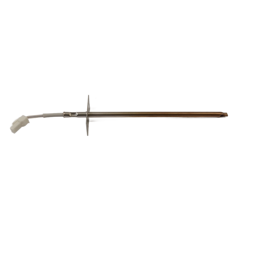 WPW10181986 oven temperature sensor stainless steel probe with mounting bracket and connector plug