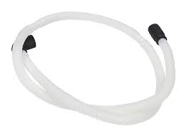 White corrugated flexible dishwasher drain hose with black end fittings WPW10545278 dishwasher drain hose replacement