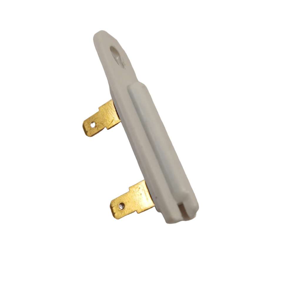 WP3392519 dryer thermal fuse with white ceramic body and brass connectors by XPart Supply