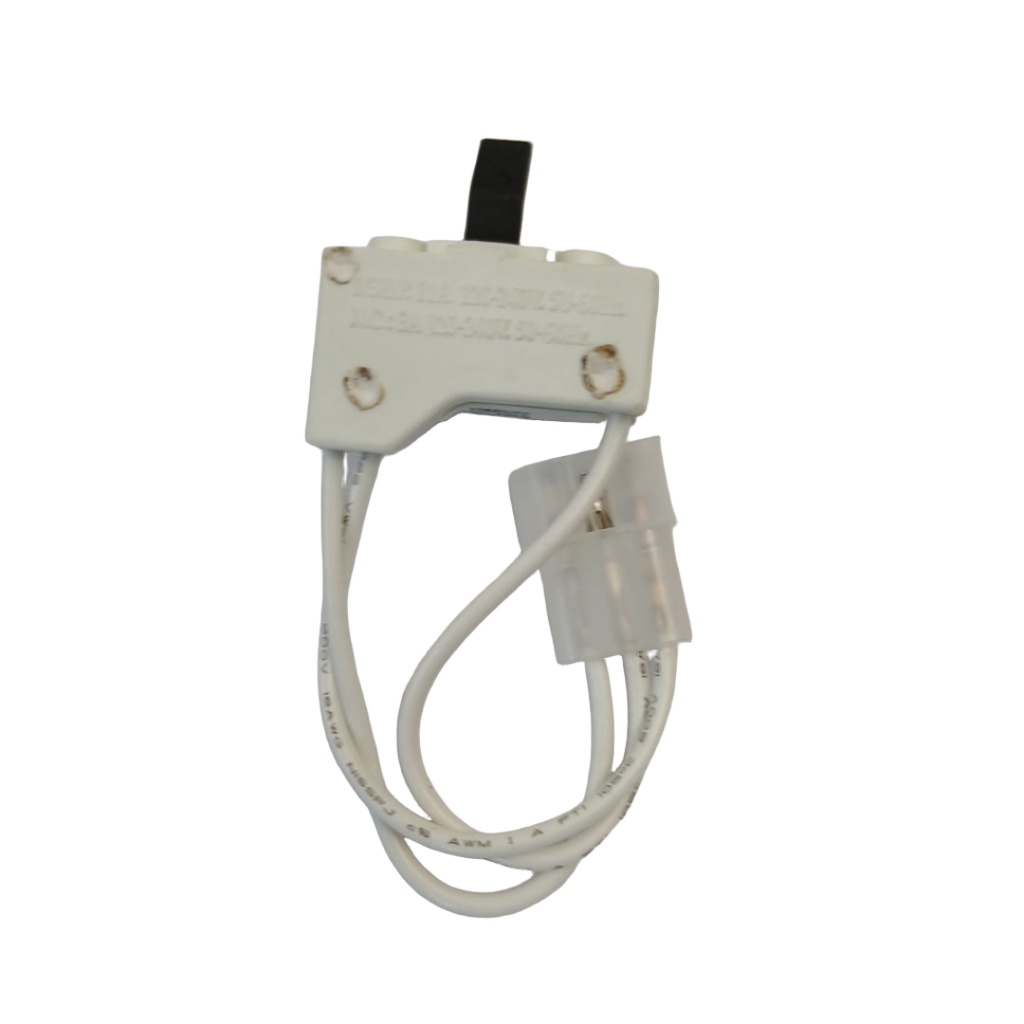 White WP3406107 dryer door switch with attached wiring harness from XPart Supply