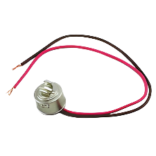 Defrost thermostat assembly, clip-on bi-metal
