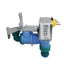 WP67005154 water inlet valve with blue and green plastic body and metal mounting bracket