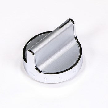 Surface burner control knob, stainless