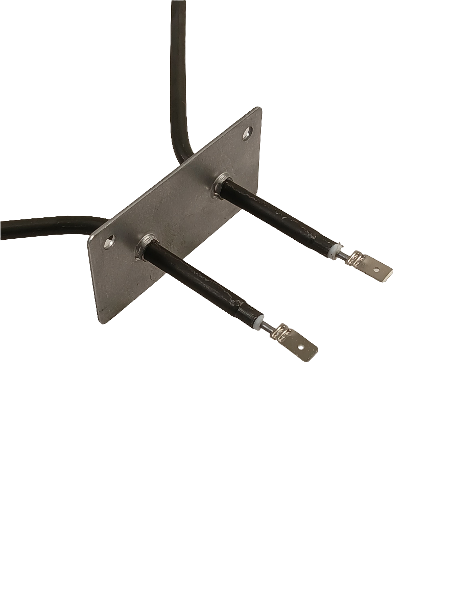 XPart Supply WS01F11295 broil element for oven with metal mounting plate and connection terminals