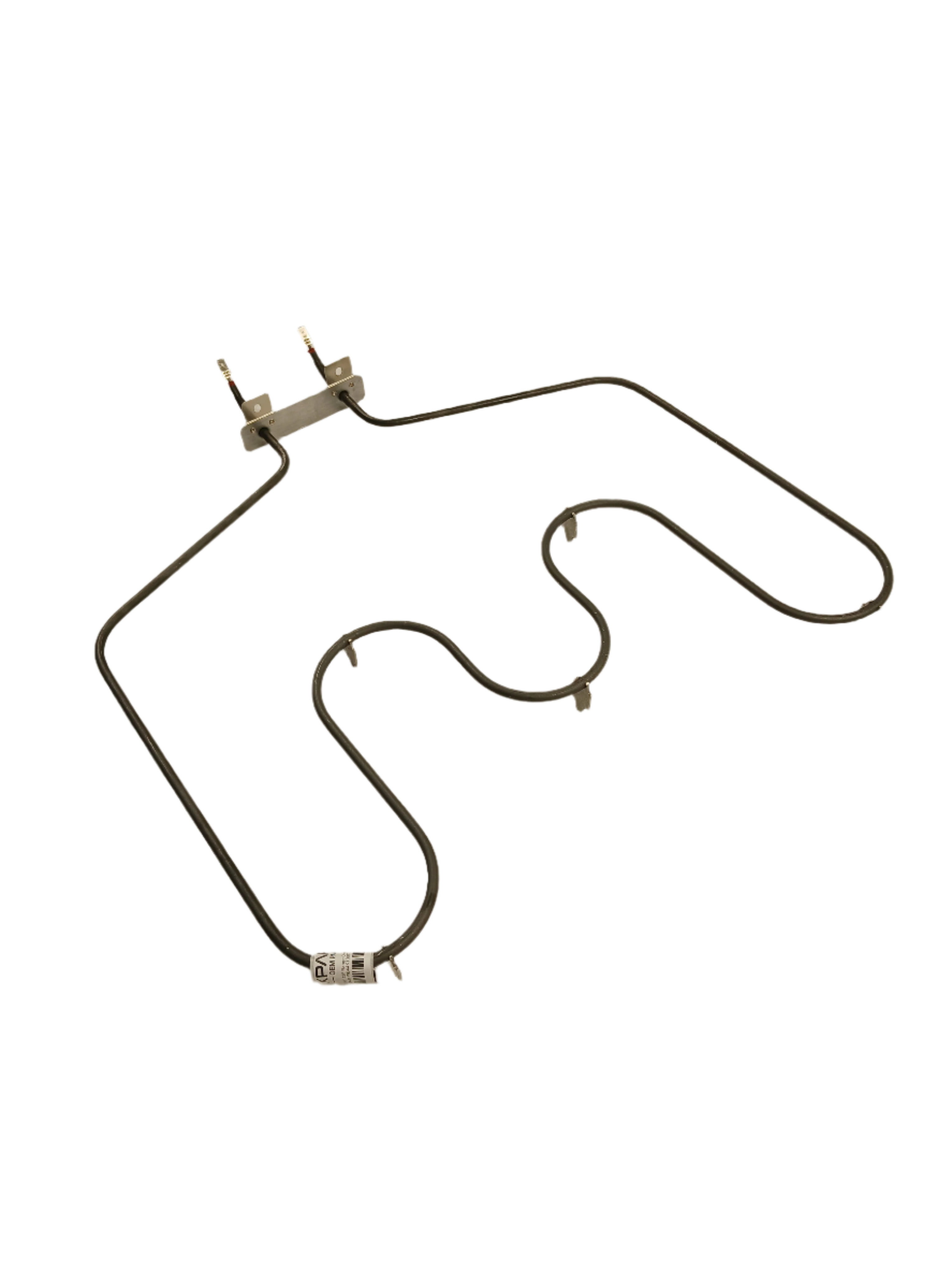 WS01F11428 oven element for sale replacement part by XPart Supply with metal connectors and curved shape