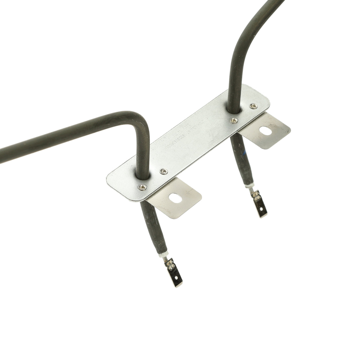 WS01F11428 oven element for sale by XPart Supply with metal mounting plate and wire connectors