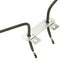 WS01F11428 oven element for sale by XPart Supply with metal mounting plate and wire connectors
