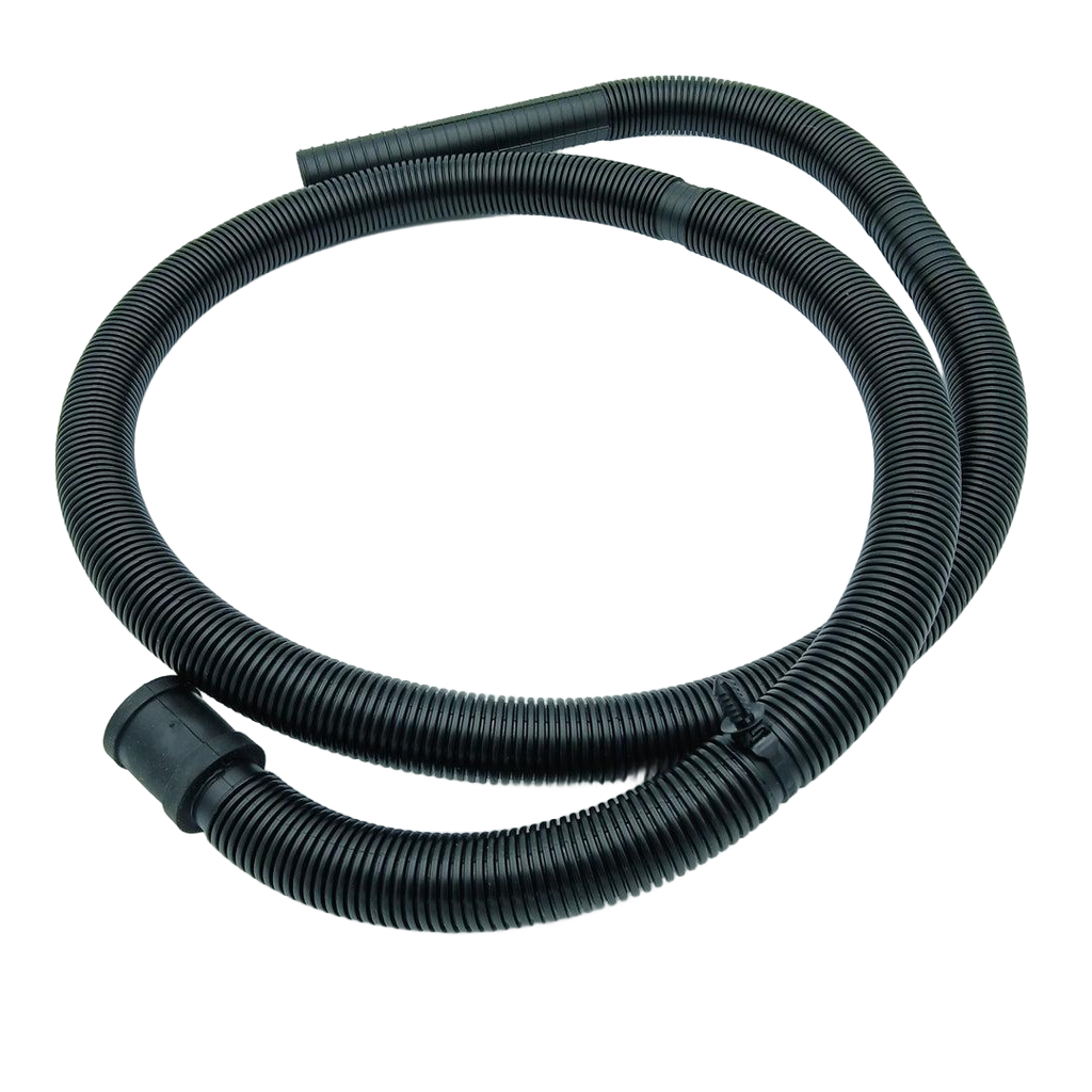 Flexible black WW01F02060 washing machine hose by XPart Supply with corrugated design