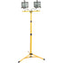 Twin-Head Work Light, Halogen, 500 W, 16000 Lumens, Steel Housing