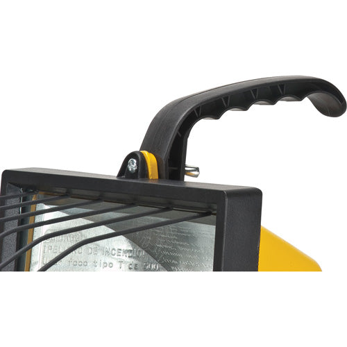 Twin-Head Work Light, Halogen, 500 W, 16000 Lumens, Steel Housing