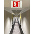 Exit Sign, LED, Battery Operated/Hardwired, 12-1/5" L x 7-1/2" W, English