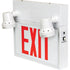 Exit Sign with Security Lights, LED, Battery Operated/Hardwired, 12-1/10" L x 11" W, English