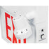 Exit Sign with Security Lights, LED, Battery Operated/Hardwired, 12-1/10" L x 11" W, English