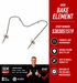 Oven bake element with Xpart number 5303051519 on a red and white background.