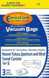 Hoover Type S Canister Micro Paper Bags Part 109, 109SW - Appliance Genie