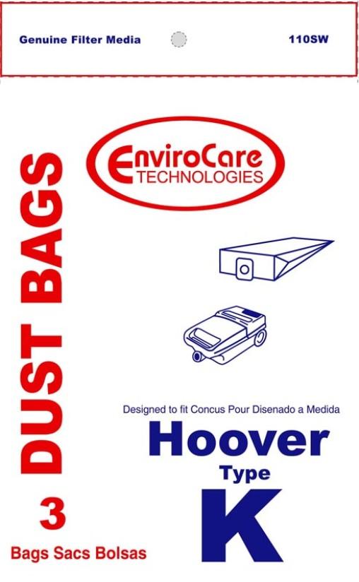 Hoover Type K Canister Vacuum Bags, 3pk, Part 110SW - XPart Supply