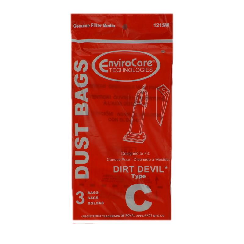 Dirt Devil Type C Vacuum Bags 3pk Part 121SW - Appliance Genie