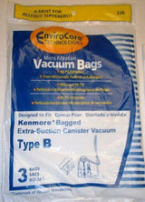 3pk Kenmore Galaxy Type B, 85003 Pemium Micro-Filtration Vacuum Bags, Part 226 - Appliance Genie