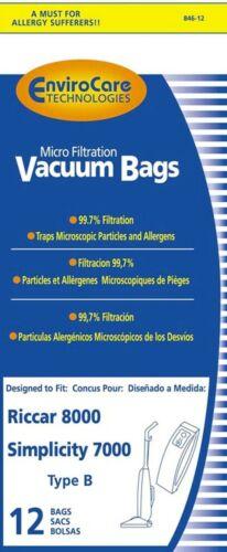 Riccar, Simplicity Type B Vacuum Paper Bags, Riccar 8000/8900/Sim 7000 Generic Part 846, 846-12 - Appliance Genie