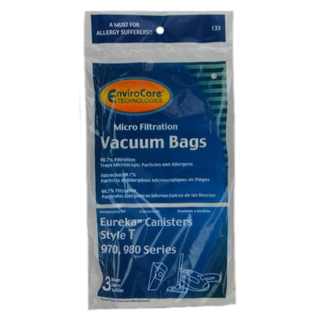 Eureka Type T Canister Vacuum Bags 3pk Part 133 - Appliance Genie