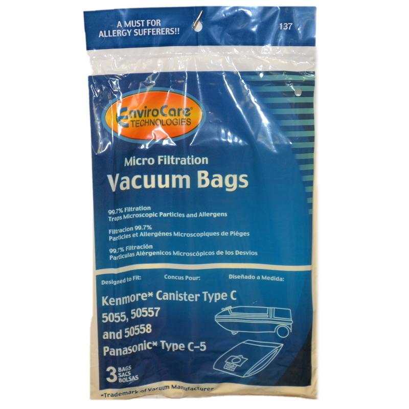 Kenmore Type C, Panasonic Type C-5, 5055 Canister Vacuum Bags Part 137 - XPart Supply