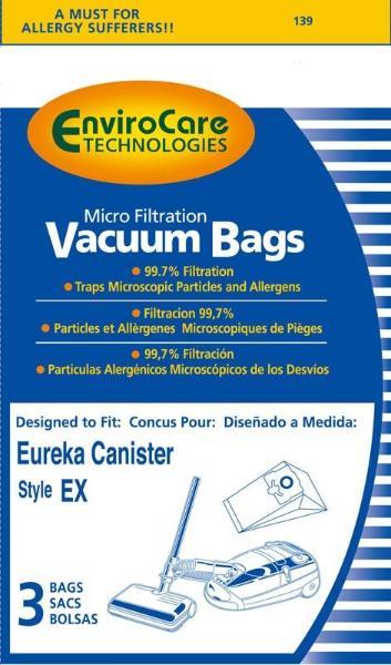 Eureka Type EX Canister Vacuum Bags 3pk Part 139 - Appliance Genie